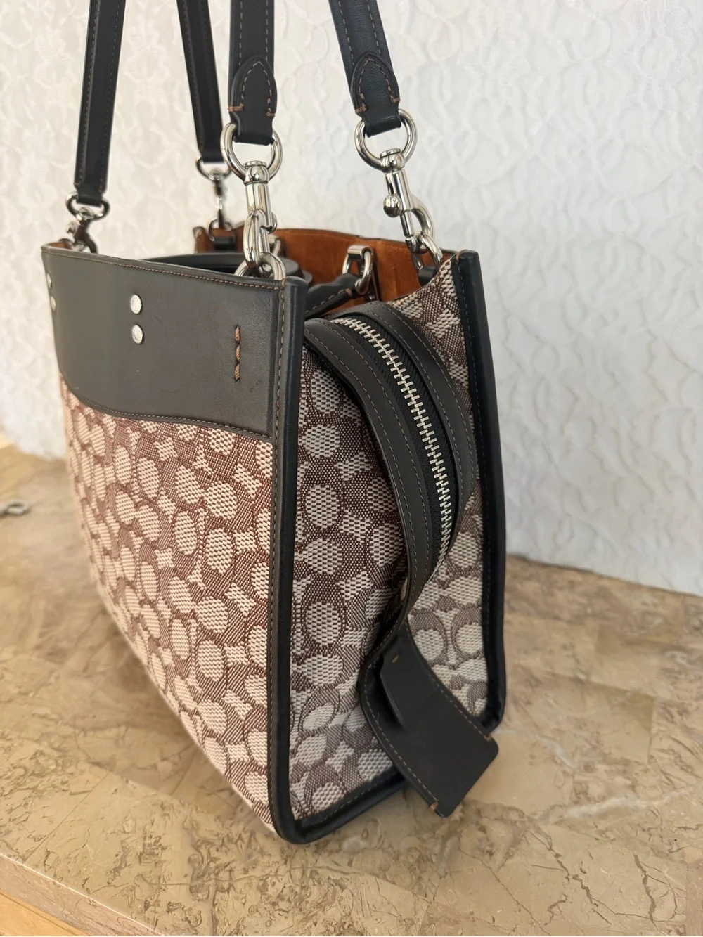 Coach Rogue in signature textured jacquard CF592 - Picture 4 of 16